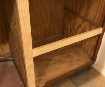 Cabinet Box Modification for New Drawers